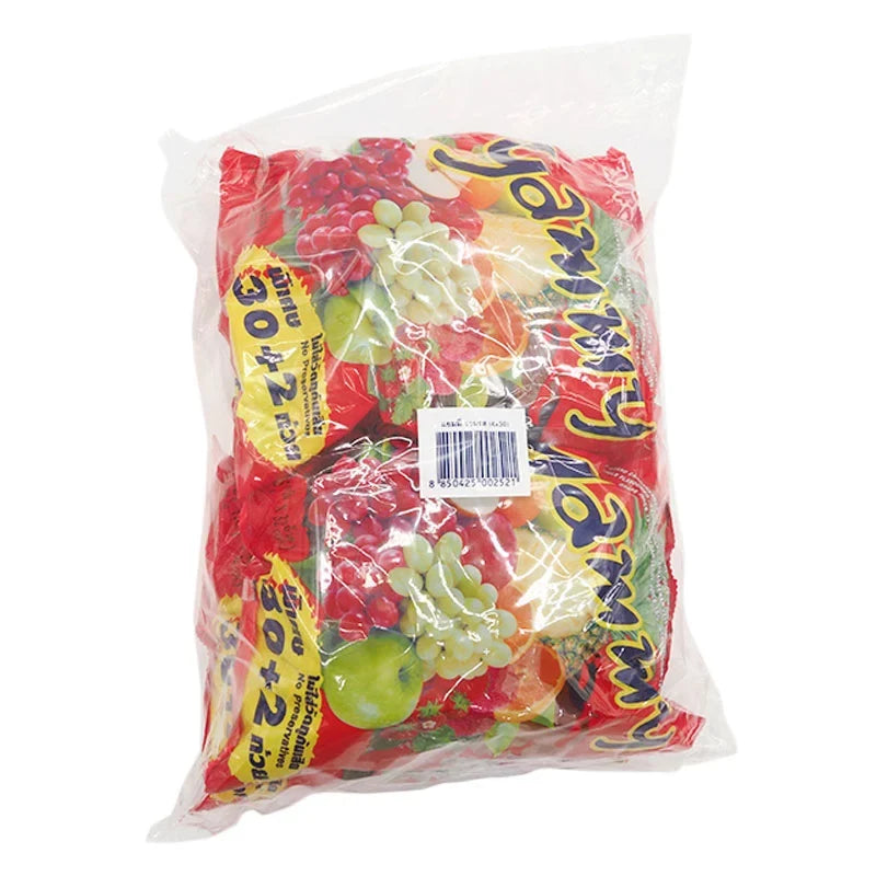 YAMMY Yammy Jelly Cup snack packs, 30 cups per pack, featuring colorful, sweet jelly candies in clear cups for dry grocery and confectionery.