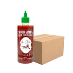 J-LEK Sriracha Chili Sauce bottle showing spicy red chili sauce in 455ml bottle for dry grocery use