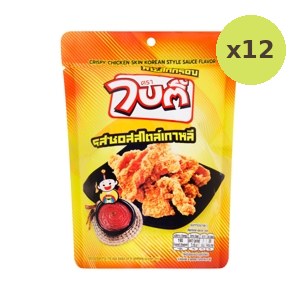 Bitee Crispy Chicken Skin Korean Style Sauce Flavor 35 g – 12 Packs