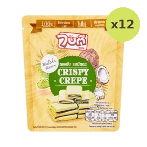 Bitee Crispy Crepe Matcha Flavor 50 g – 12 Packs