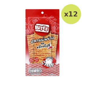 Bitee Fish Sheet Spicy Squid Flavoured 18 g – 12 Packs