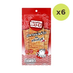 Bitee Fish Sheet Spicy Squid Flavoured 18 g – 6 Packs