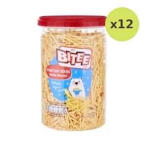 Bitee Fried Corn Stick Shrimp Flavor 90 g – 12 Packs