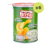 Bitee Potato Chips Sour Cream And Onion Flavor 42 g – 6 Packs