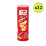 Bitee Potato Chips Tomato Flavour 100 g – 12 Packs