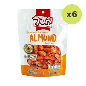 Bitee Unsalted And Roasted Almonds 150 g – 6 Packs