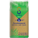 Sada Natural Cane Sugar in a clear package, showing the golden granulated sugar suitable for baking and sweetening beverages.