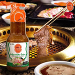 J-LEK Jay Lek barbecue sauce bottle for grilling, 340g, with a dark, flavorful sauce visible in the bottle.