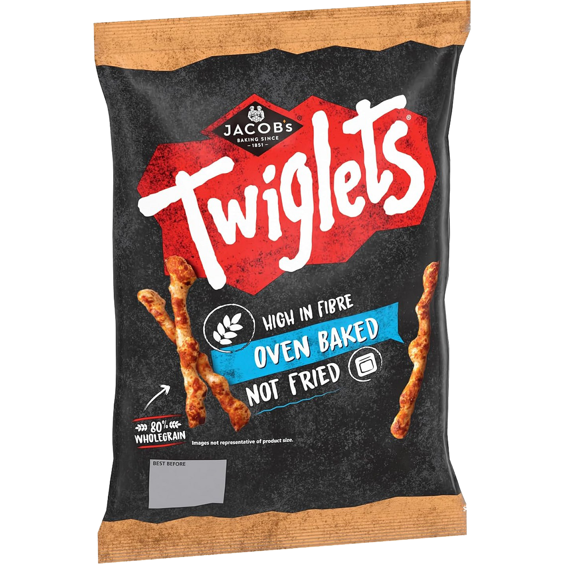 Jacob's Twiglets Original baked confectionery snacks in a bowl, showcasing the crunchy, twig-shaped snack pieces.