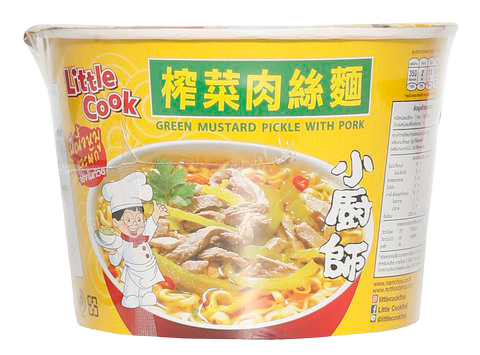 Little Cook Noodle Saechueng package showing colorful label and noodles inside, ideal for Korean grocery cuisine.