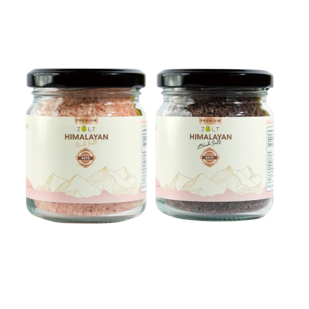 Zalt Hang Kuo Himalayan Pink Salt in a clear container, showcasing the pink, crystalline salt used in cooking and seasoning.