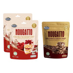 Nezline Nougatto Nougat Crisp snack with crunchy nougat pieces and a smooth, sweet confectionery texture.