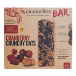 Granovibes Cranberry Crunchy Oat Granola Bar, a tasty grocery snack with oats and cranberries, shown in the image.