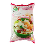 MOKI Silk Role Konjac, 2kg dry grocery product with thin, white konjac noodles in clear packaging.