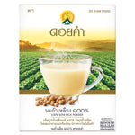 Doi Kham 100% Soya Powder drink mix in a package, ready for preparing soy-based beverages or smoothies.