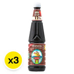 Three bottles of Nguan Chiang Sweet Dark Soy Sauce, 950g each, showing the dark soy sauce liquid in glass bottles with labels.