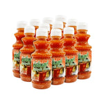 J-LEK Sukiyaki Sauce bottles 240g, set of 12, dry grocery product with dark soy sauce and seasoning visible in clear bottles