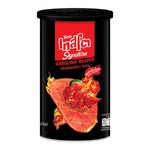 Tasto Signature Inclusion Crisps Carolina Reaper snacks in a 42g pack, featuring spicy, fiery flavor with crispy texture.
