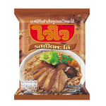 Waiwai Duck Soy Sauce Flavor Instant Noodles 60g packet, dry grocery product with noodles and seasoning visible in the image