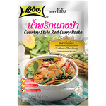 Lobo Country Style Curry Paste jar with green lid and label, showcasing the grocery product on a white background.