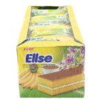 Ellse Banana Layer Cake snack in 15g pack, dry grocery confectionery with banana flavor and layered cake appearance