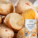 Yes You Can Savoury Snack Mix in a resealable bag, showcasing a colorful assortment of healthy snack bites.