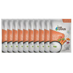 Pure Grain Instant Porridge packet showcasing colorful recipe packaging, 35g dry grocery product for quick, nutritious breakfast.
