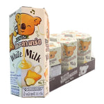 Koala's March White Milk Cream and Cheese Biscuits, 33g x6, snack pack with cartoon koala character on colorful packaging.