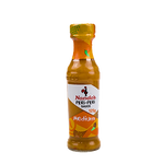 Nando's Medium Peri-Peri Sauce bottle shown, rich and flavorful grocery item for adding spicy, tangy flavor to dishes.