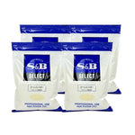 S & B Select Garlic Powder seasoning in four 100g bags, dry grocery product, with garlic powder granules in a clear container