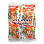 Gogi Tempura Flour 150g pack, dry grocery product, showing golden coating on tempura vegetables in a bowl.