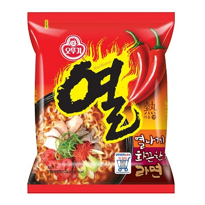 Ottogi Yeul Ramen grocery product image showing instant ramen noodles in packaging with flavor details visible.