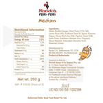 Nandos Peri Peri Medium Sauce bottle with label, showcasing the Nandos brand and product appearance on a grocery shelf.