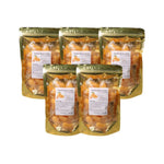 Sriwanna Mango Jelly 250g, dry grocery product, featuring bright yellow mango jelly pieces in a clear container.