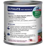 Canned Ocean Spray Jellied Cranberry Sauce in a glass jar, showcasing glossy, deep red jelly with a smooth, uniform texture.