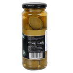 Fragata Plain Queen Olives in 340g jar, dry grocery product, showing shiny, pitted olives in a clear jar with label.