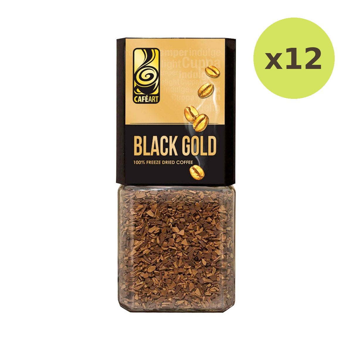 Cafeart Black Gold Freeze Dried Instant Coffee 100 g – 12 Packs