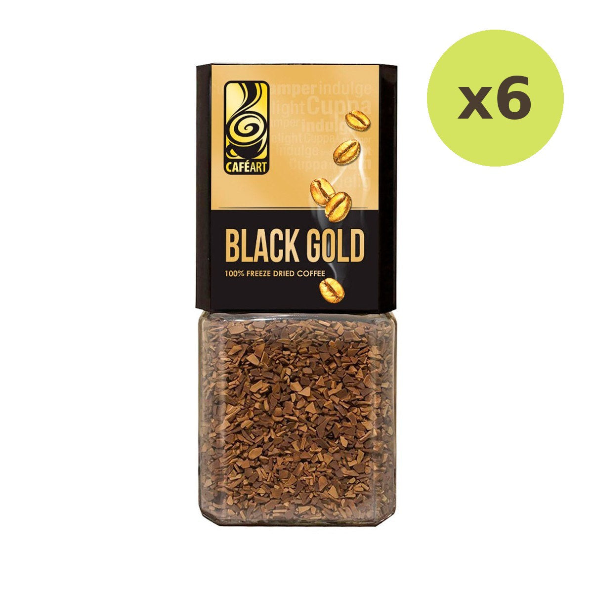 Cafeart Black Gold Freeze Dried Instant Coffee 100 g – 6 Packs