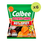 Calbee Flat Potato Chips Hot Spicy Flavoured 72 g – 6 Packs