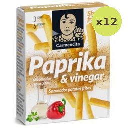 Carmencita Shaker Fries Paprika Vinegar Flavor 13.5g – 12 Packs