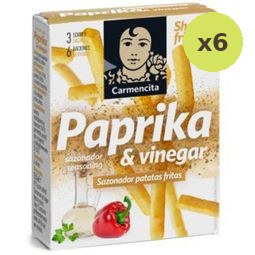 Carmencita Shaker Fries Paprika Vinegar Flavor 13.5g – 6 Packs