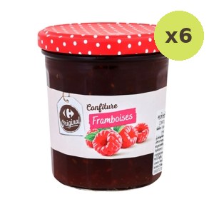 Carrefour Confiture Framboises 370 g – 6 Packs