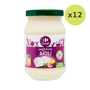 Carrefour Sauce Aioli Condimentaire 245 g – 12 Packs