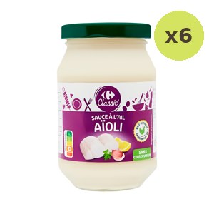 Carrefour Sauce Aioli Condimentaire 245 g – 6 Packs