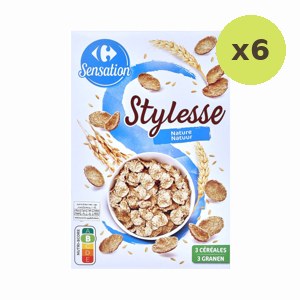 Carrefour Stylesse 3 Cereales 500 g – 6 Packs