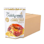 Mini rice cookies with crab flavor from THE GOLDGREEN, showcasing golden-colored snack crackers in a 40g package.