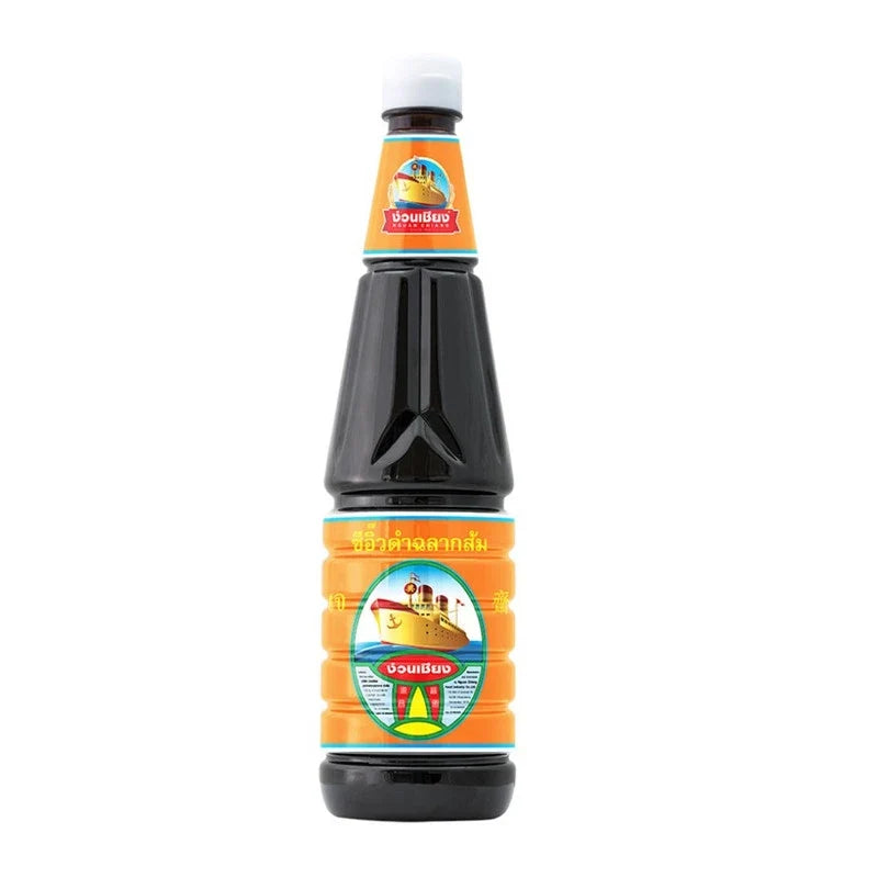 NGUAN CHIANG Dark Soy Sauce Orange Label in 940g bottle, ideal for cooking and flavoring in Asian cuisine.