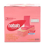 Nabati Strawberry Wafer Snack in 27g package, crispy layered wafer with strawberry filling, from NABATI brand.