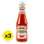 Heinz Chilli Sauce 300g, three bottles, in a dry grocery product image showing the red chili sauce bottles.