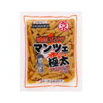Keihin Seasoned Ajitsuke Menma bamboo shoots, thick and dried, used in Japanese cuisine, shown in a packaged dry grocery product image.